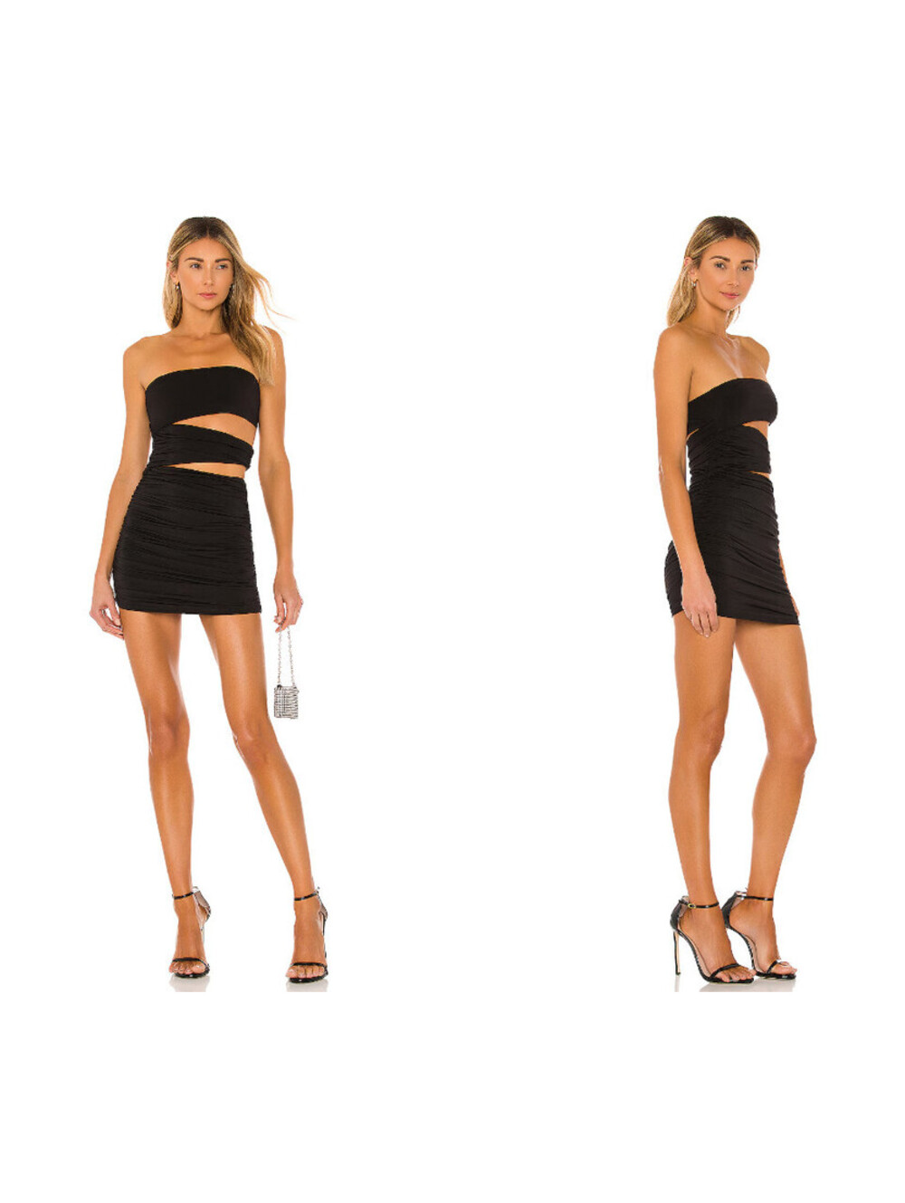 h:ours Alaric Mini Dress Black cut outs size XL NWT $158msrp